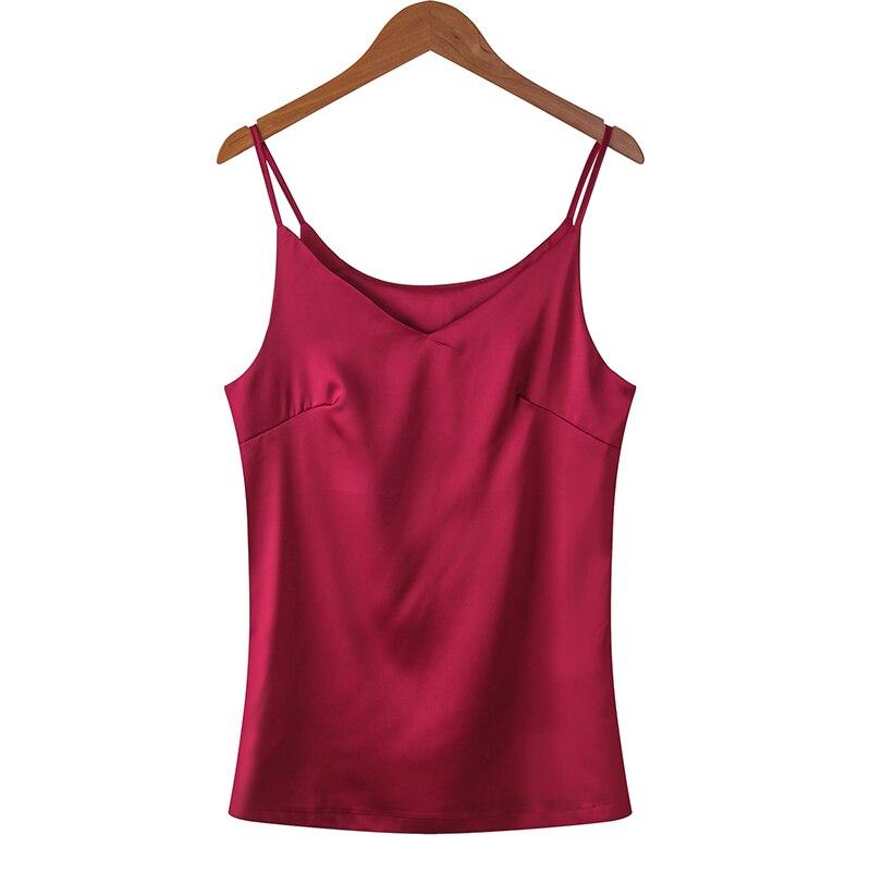 Damska letnia koszulka bez rękawów, jednokolorowy tank top. Dekolt V, cienkie ramiączka, komfortowy luźny krój.