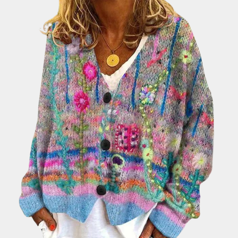 Elegancki damski kardigan wiosenny. Lekki, zapinany sweter idealny do codziennych stylizacji.