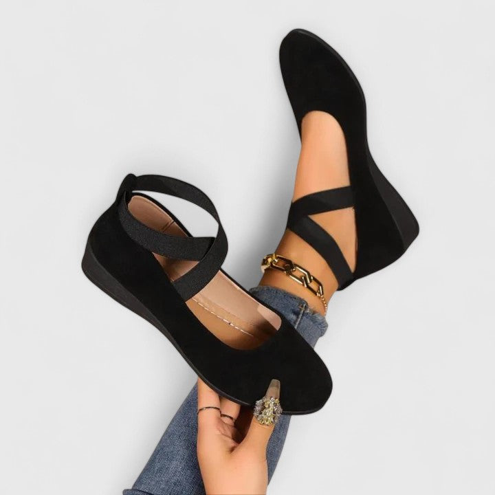 Damskie baleriny ortopedyczne z paskami, wygodne obuwie na zdrowe stopy. Komfortowe i eleganckie buty damskie.