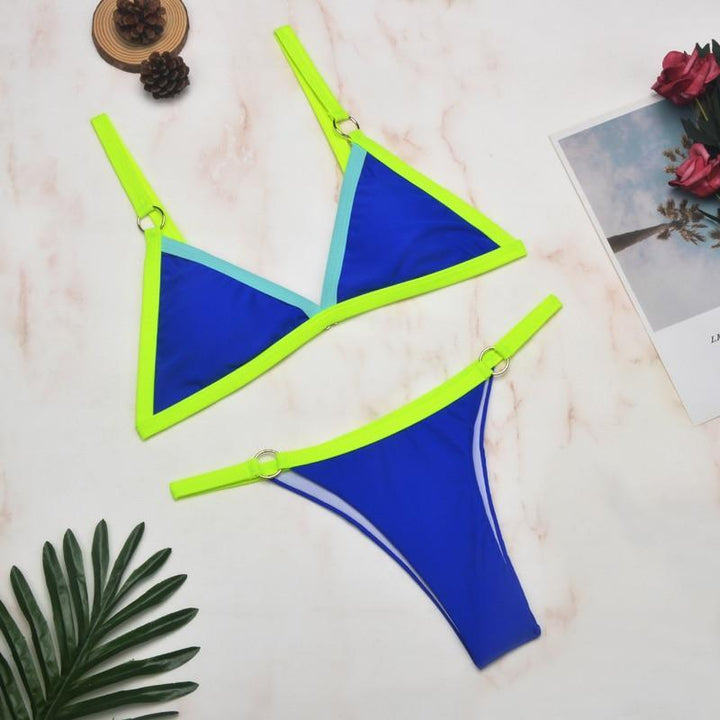 Stylowe damskie bikini dwuczęściowe, z majtkami brazylianami, na upalne lato.