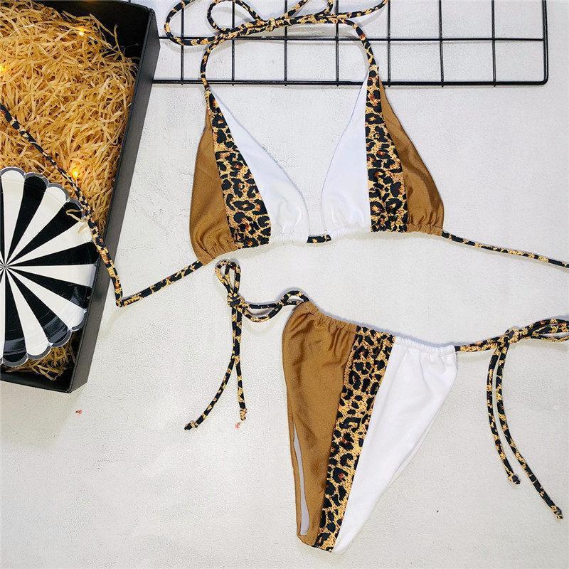 Damskie bikini dwuczęściowe. Modny strój kąpielowy na lato, wiązany. Idealny na plażę.
