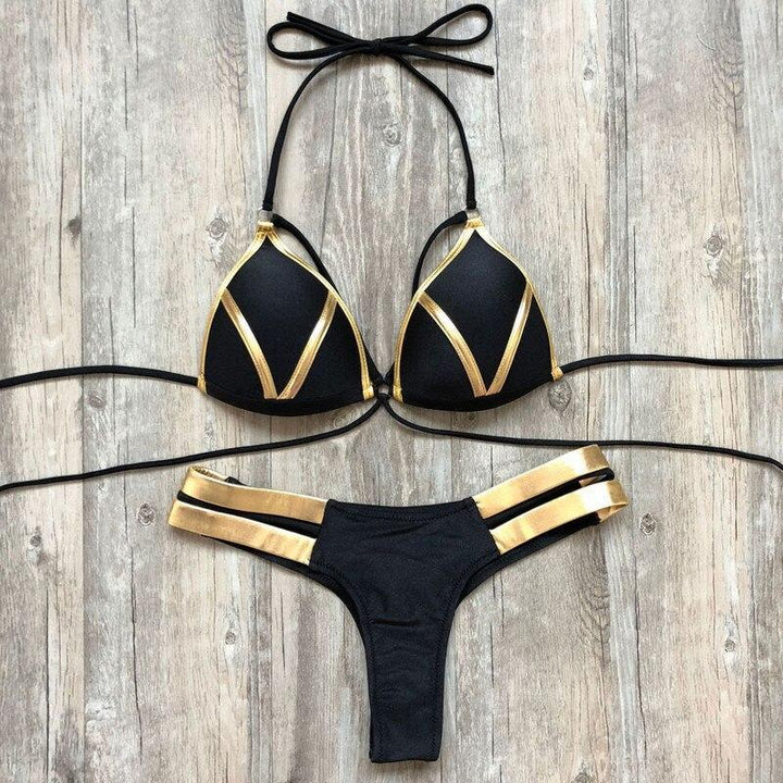 Brazylijskie majtki bikini, seksowne i modne. Dwuczęściowy strój kąpielowy, idealny na lato i plażę.