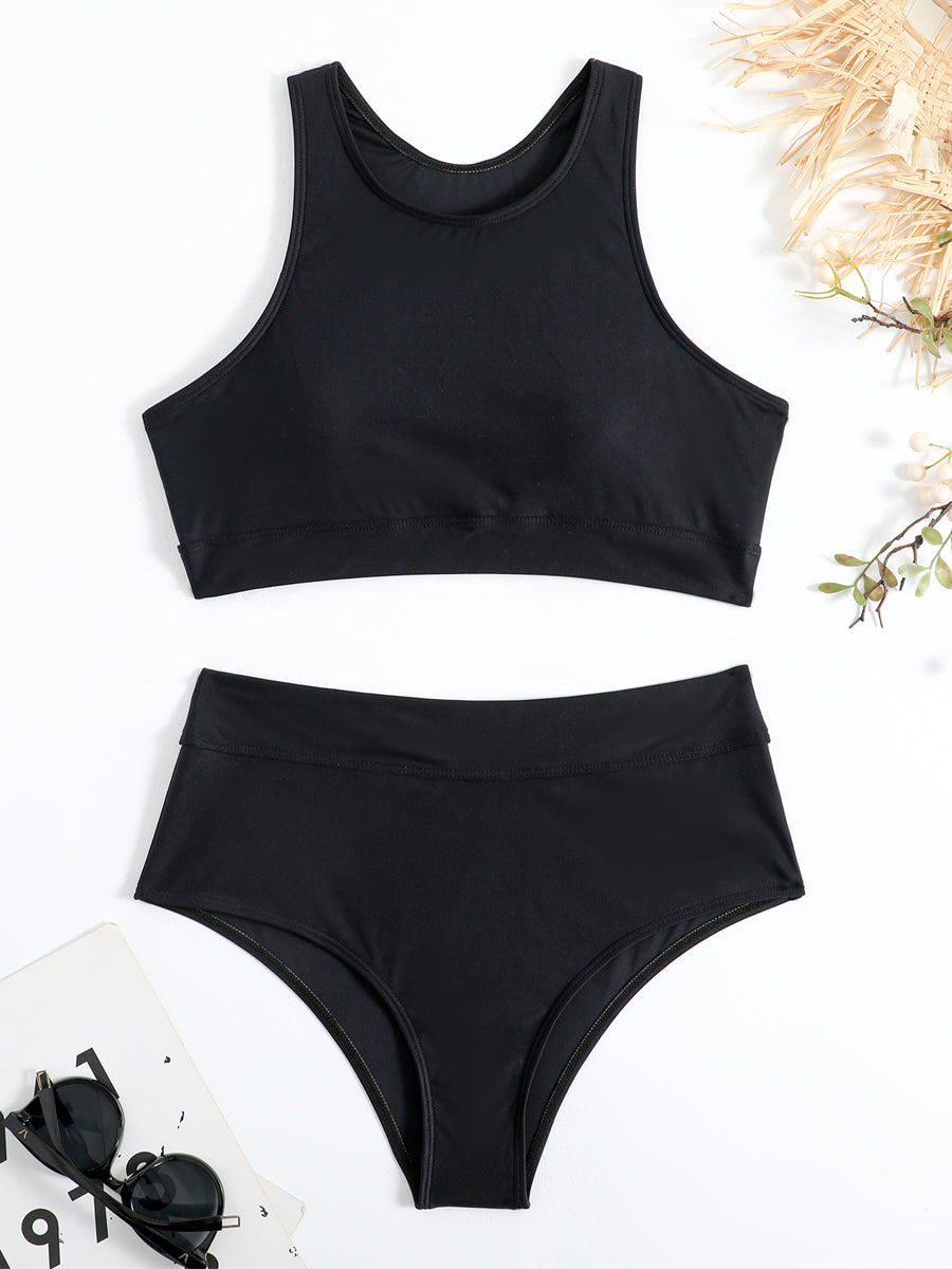 Damskie bikini sportowe, wygodny dwuczęściowy strój kąpielowy na basen.