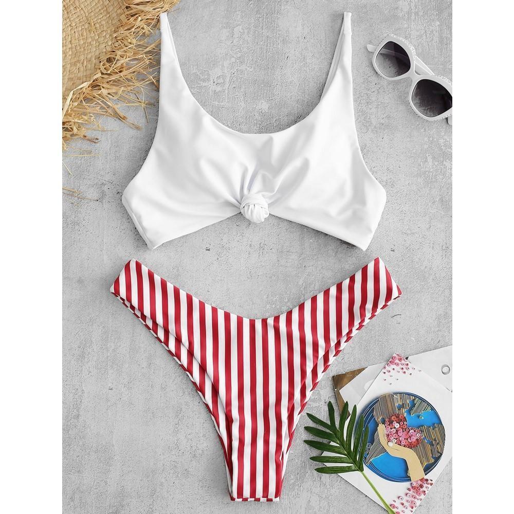 Damskie bikini z brazylijskimi figami, dwuczęściowy strój kąpielowy idealny na plażę i basen.