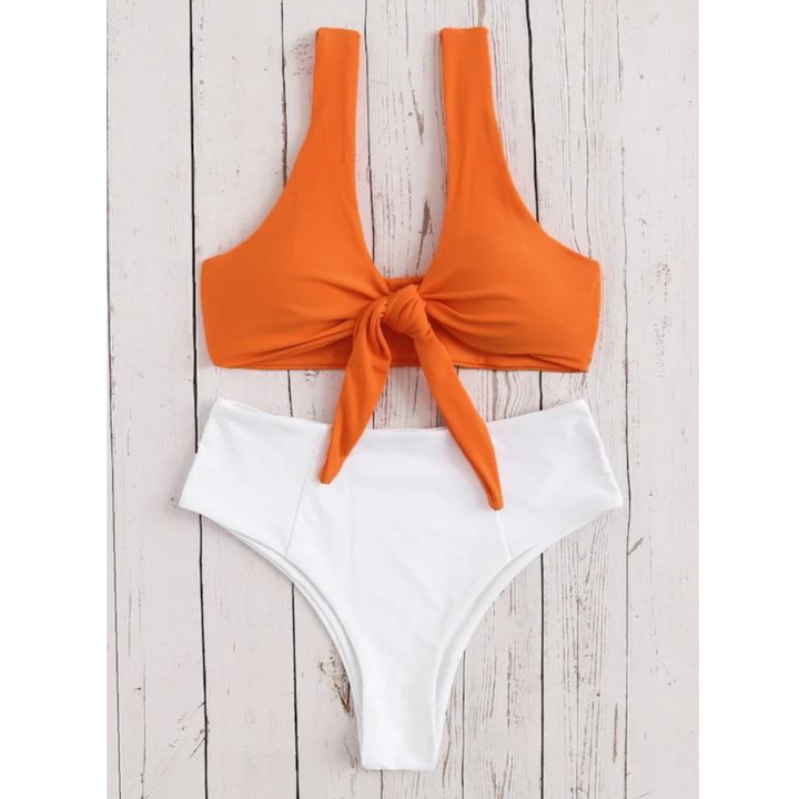 Modny damski strój kąpielowy bikini, dwuczęściowy z brazylijskimi figami, szybkoschnący.