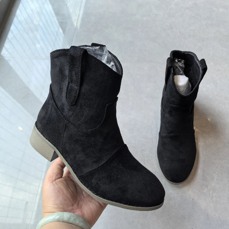 Brązowe botki damskie western Kalina. Stylowe i wygodne obuwie na jesień i zimę. Idealne do stylizacji boho.