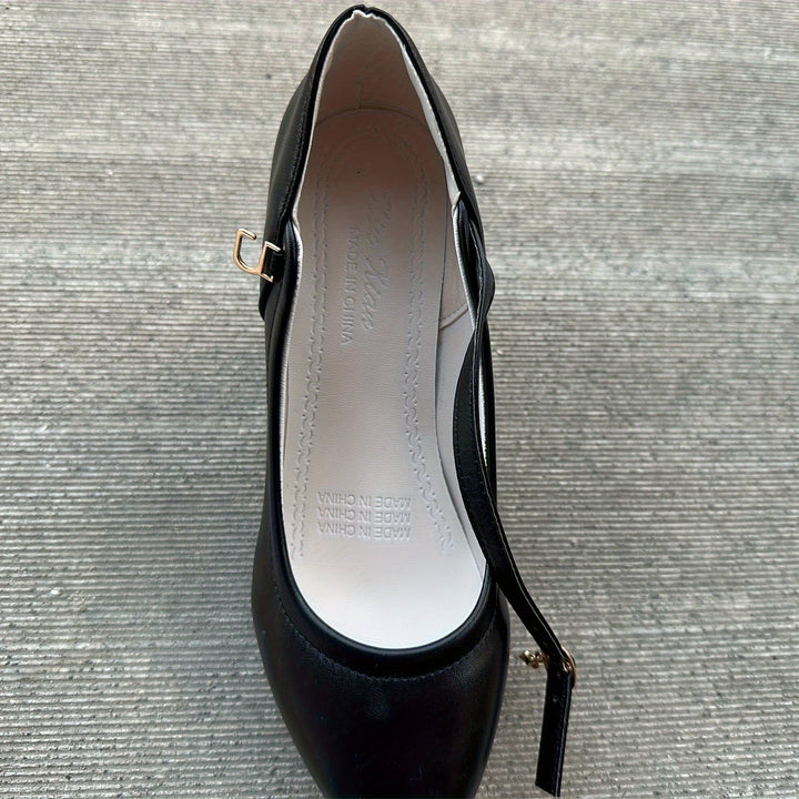 Buty damskie Mary Jane na platformie, z komfortową wkładką. Idealne na długie dni, eleganckie.