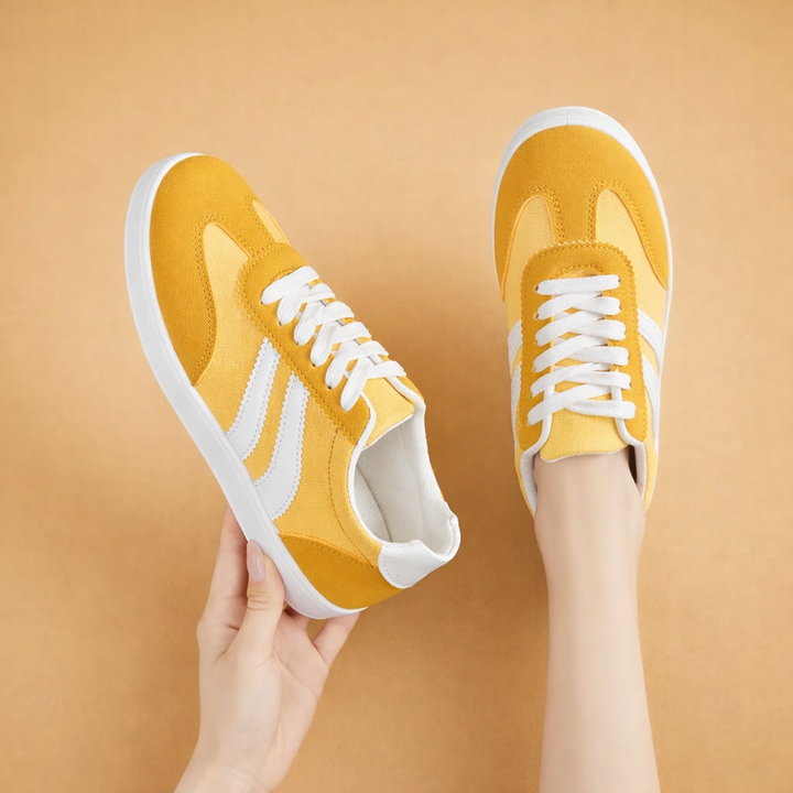 Trampki damskie z trwałą podeszwą, klasyczne, sznurowane. Wygodne i lekkie sneakersy idealne na co dzień.