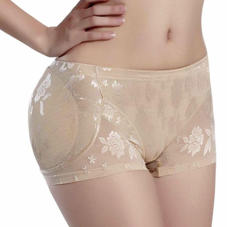 Eleganckie majtki push-up damskie z bielizny z delikatnym kwiatowym wzorem. Modelujące i komfortowe.