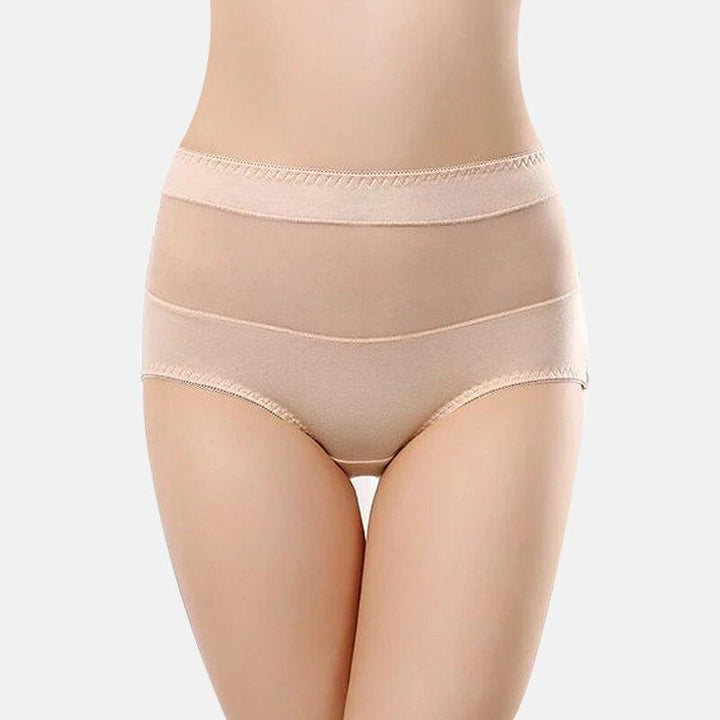 Bielizna damska: majtki push-up wysoki stan, siateczka. Modelujące figi zapewniające wygodę i elegancję.