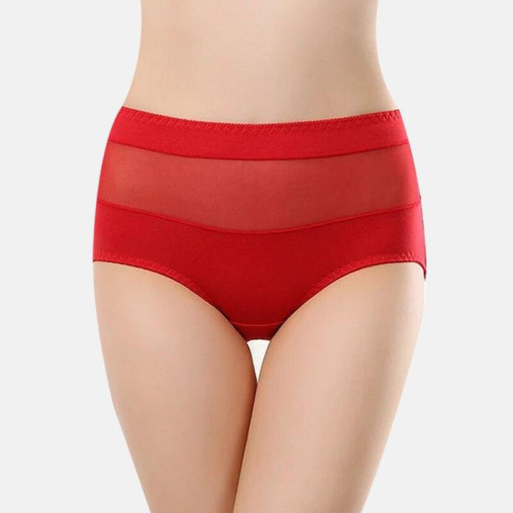 Bielizna modelująca: damskie majtki push-up, wysoki stan. Stylowe figi z siateczką dla elegancji i komfortu.