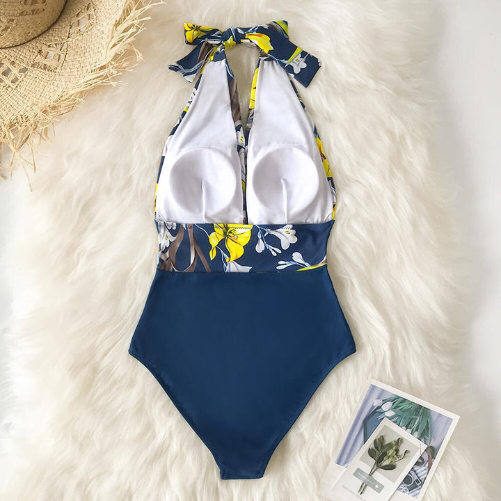 Damskie monokini z wiązaniem na szyi. Doskonały wybór na plażę i upalne dni.