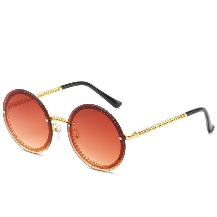 Modne damskie okrągłe okulary przeciwsłoneczne w stylu retro, stylowa ochrona na lato.