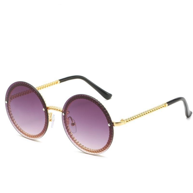 Damskie okulary przeciwsłoneczne okrągłe, must-have na lato, podkreślające styl, ochrona przed UV.