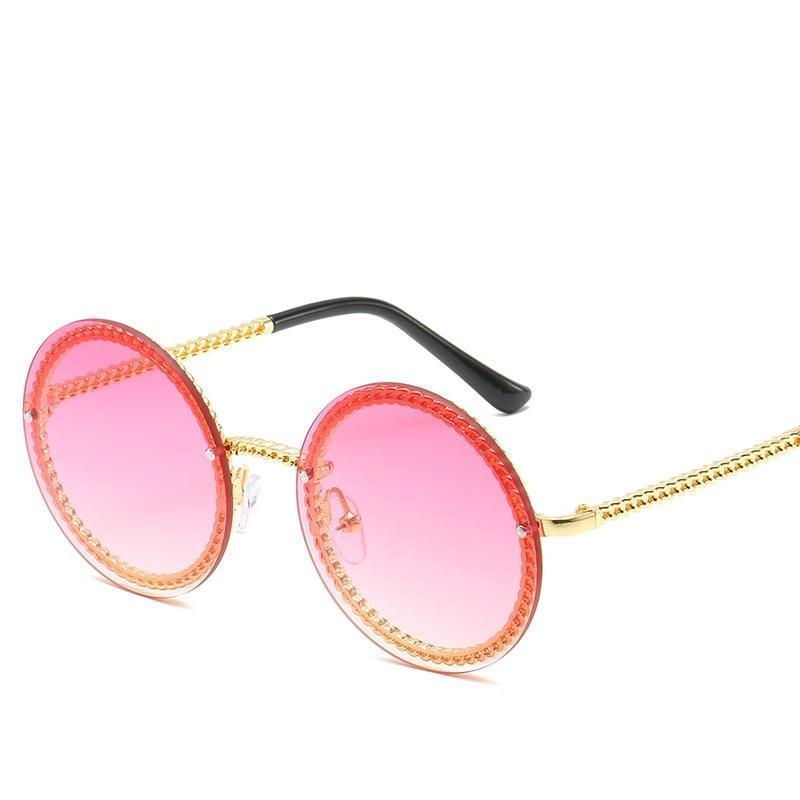 Stylowe damskie okrągłe okulary przeciwsłoneczne, modny dodatek w stylu retro, zapewnia ochronę UV.