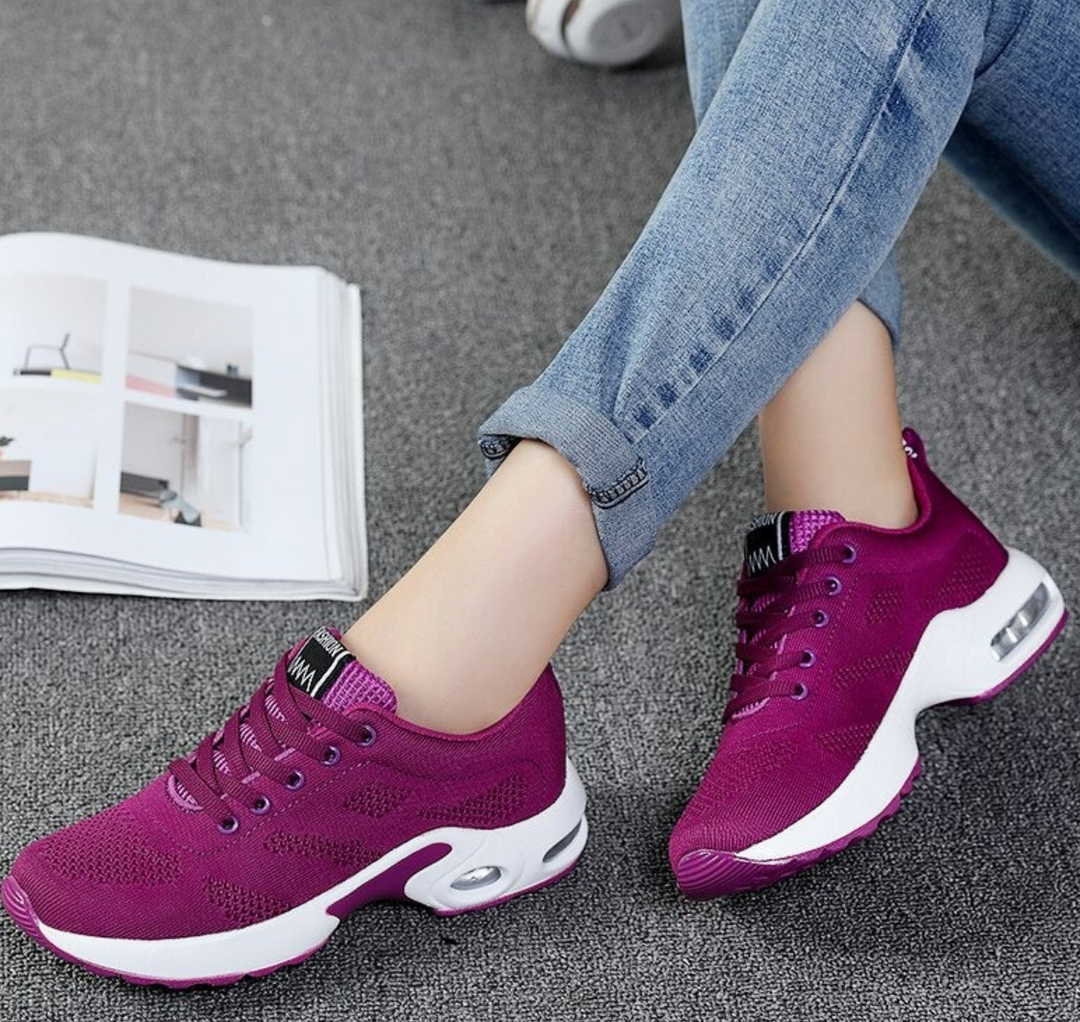Lekkie damskie buty sportowe z amortyzacją powietrzną. Ortopedyczne sneakersy dla kobiet, zapewniające komfort przez cały dzień.