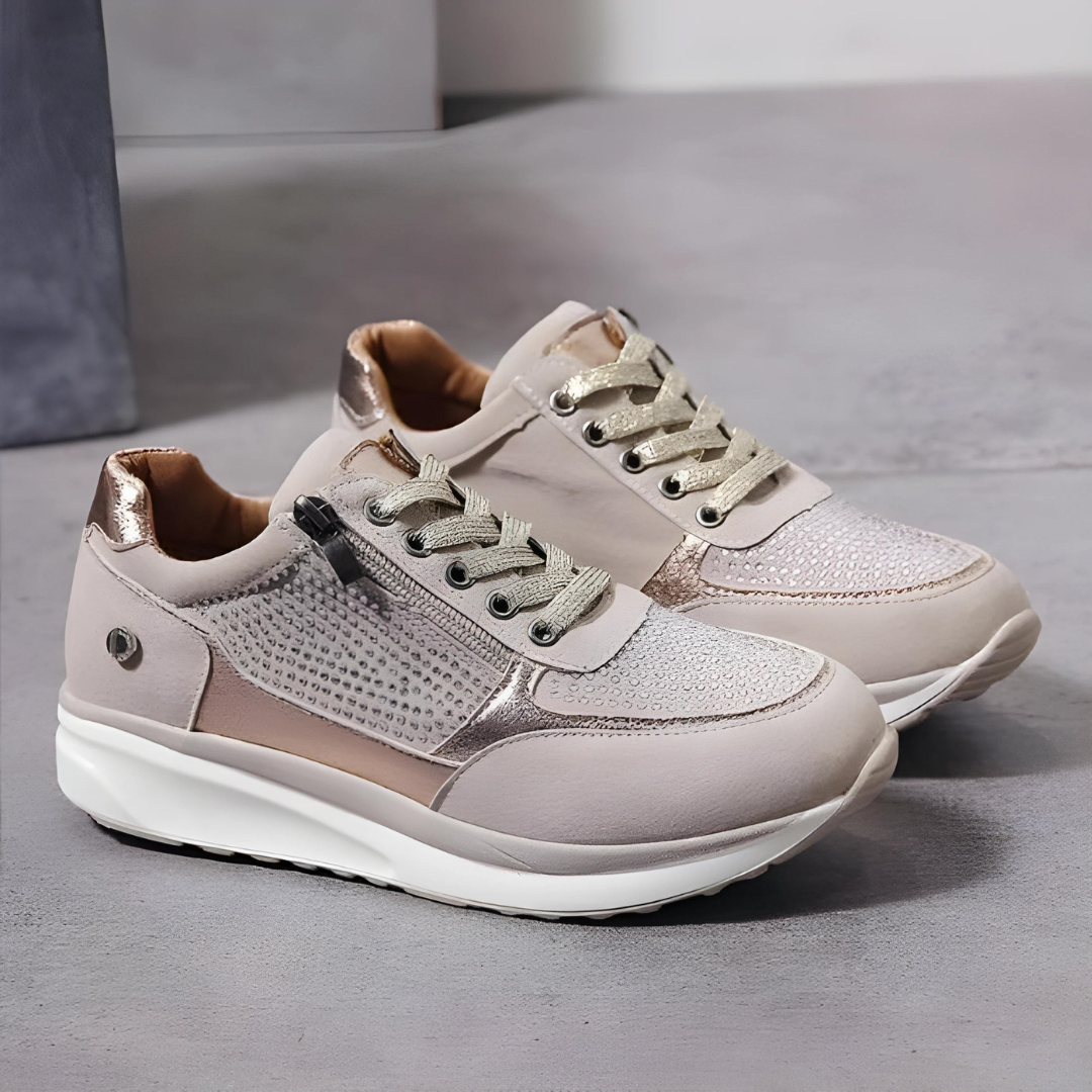 Wygodne damskie sneakersy ComfortFit z oddychającego materiału, zapewniające komfort na cały dzień.