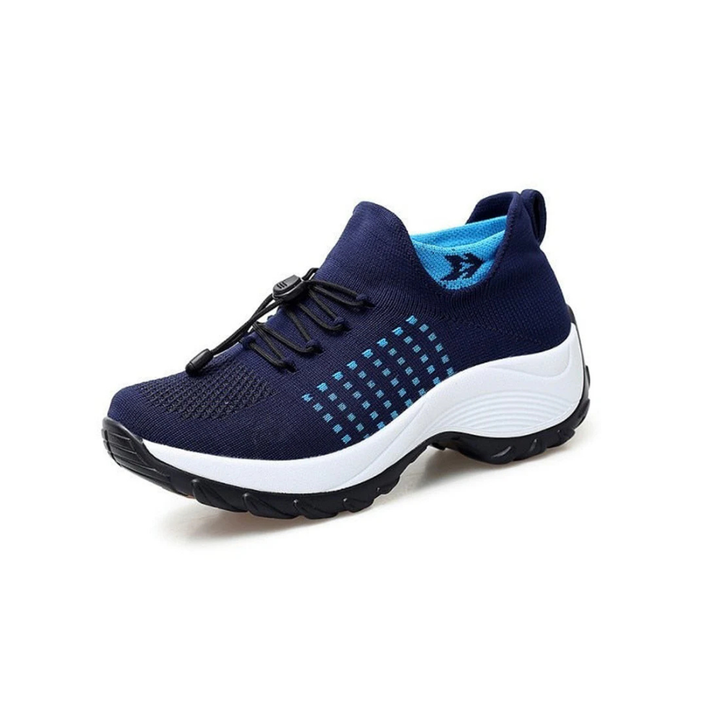 Damskie sneakersy ortopedyczne, zapewniające komfort i wsparcie stóp na co dzień. Wygodne obuwie sportowe.