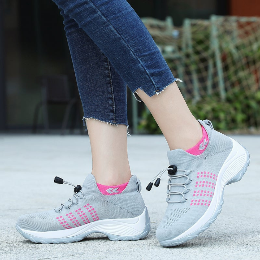 Wysokiej jakości damskie ortopedyczne sneakersy. Połączenie stylu i zdrowia dla Twoich stóp. Obuwie z komfortem.