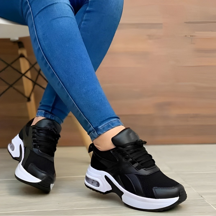 Lekkie, oddychające damskie sneakery ortopedyczne. Idealne na wiosnę i lato, zapewniające sportowy komfort.