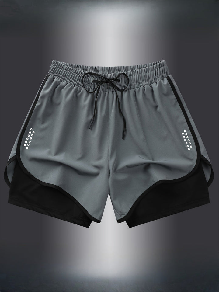 Damskie spodenki sportowe geometryczne, idealne do fitnessu, biegania i treningu. Przewiewne i stylowe.