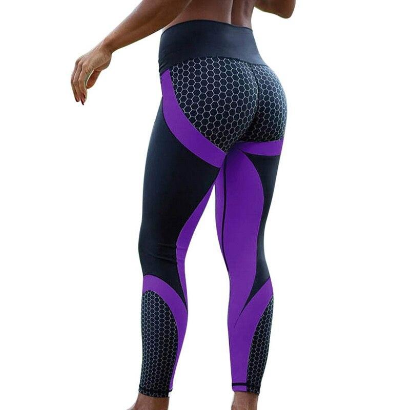 Legginsy sportowe damskie na jogę i fitness. Geometryczny wzór, wysoki stan, wygodne i elastyczne.