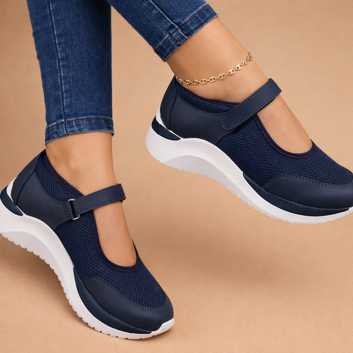 Stylowe trampki Mary Jane damskie. Połączenie sportowego komfortu z modnym lookiem casualowym.