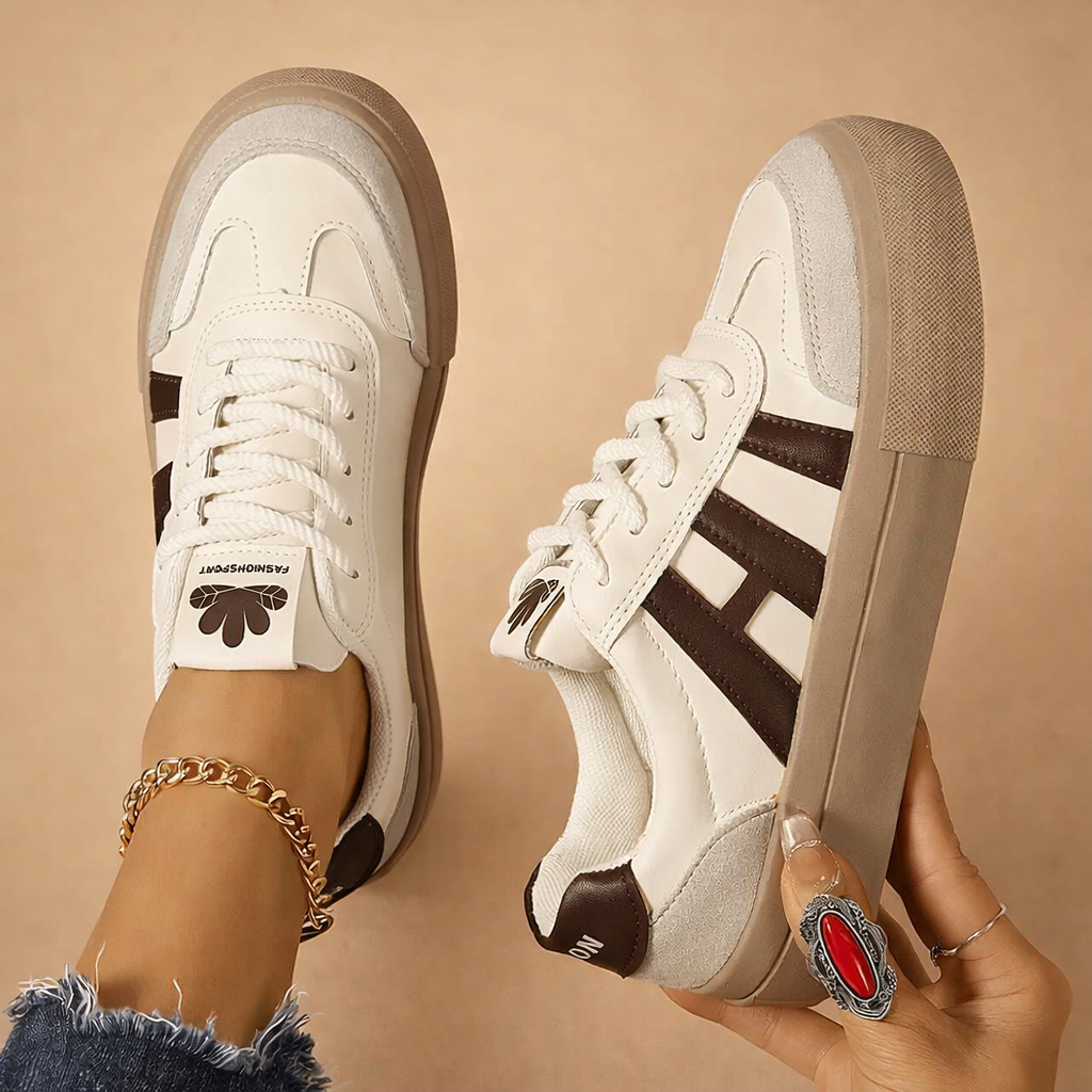 Stylowe damskie sneakersy na platformie. Idealne casualowe obuwie, które łączy modę i całodzienną wygodę.