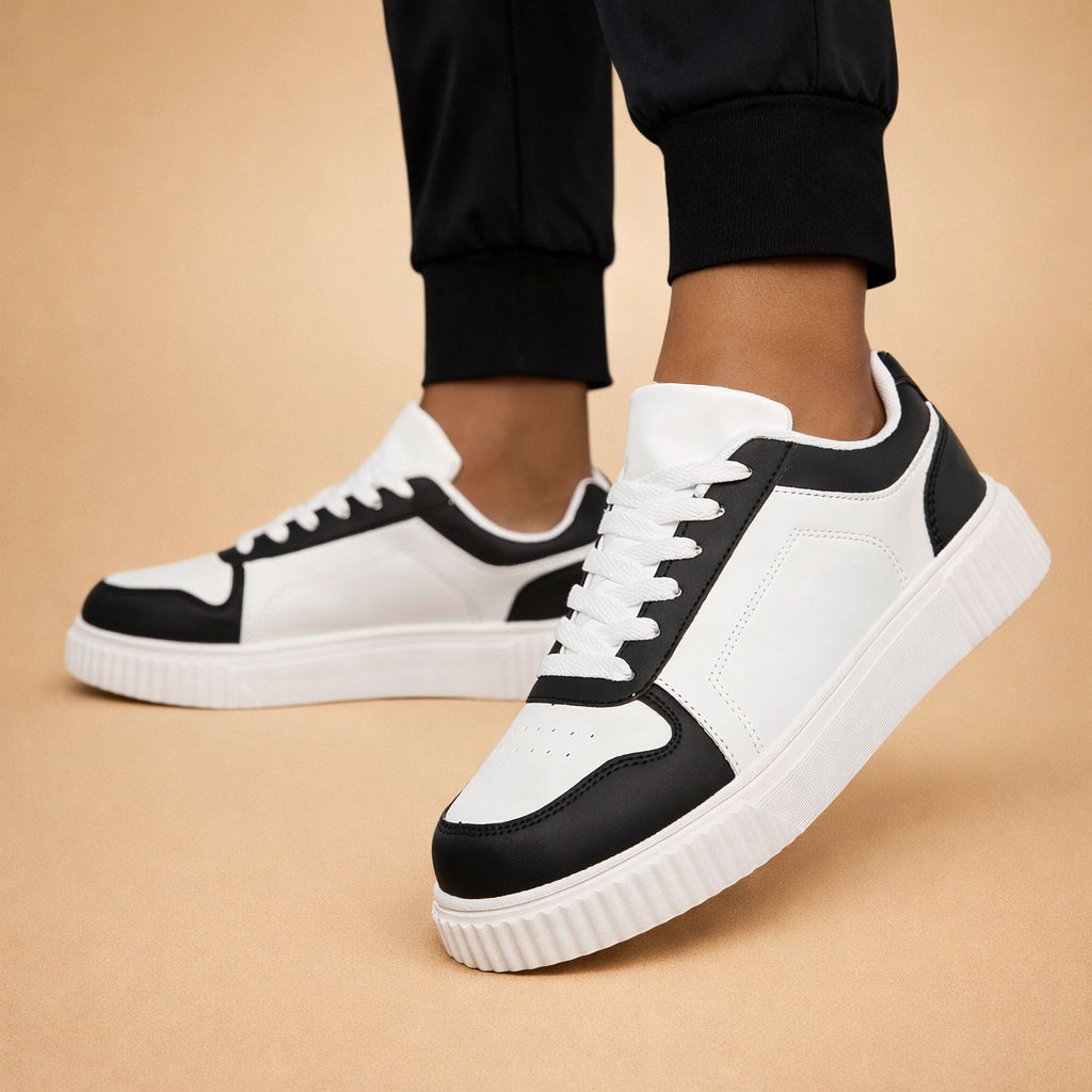 Damskie sneakersy z wysoką amortyzacją. Antypoślizgowe obuwie dla maksymalnego komfortu i bezpieczeństwa w codziennym stylu.