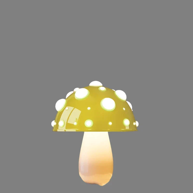 Designerska lampa stołowa LED Grzybek, unikatowe oświetlenie z charakterem, łatwe w obsłudze.