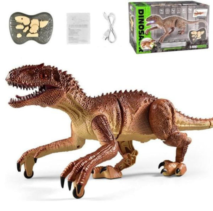 Zdalnie sterowany dinozaur zabawka w pełnym oświetleniu