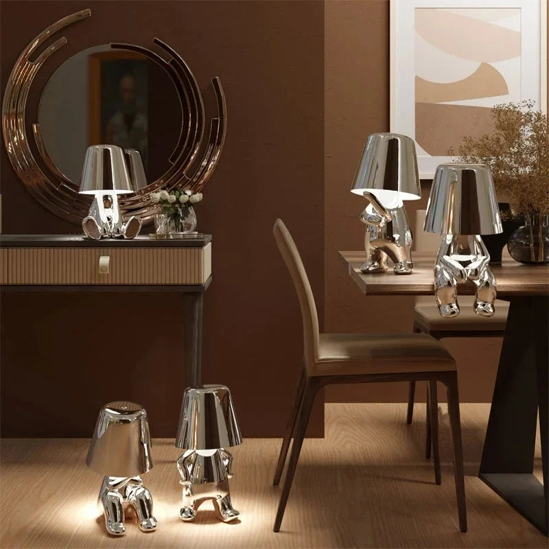 Elegancka lampa dekoracyjna LED na biurko w nowoczesnym stylu