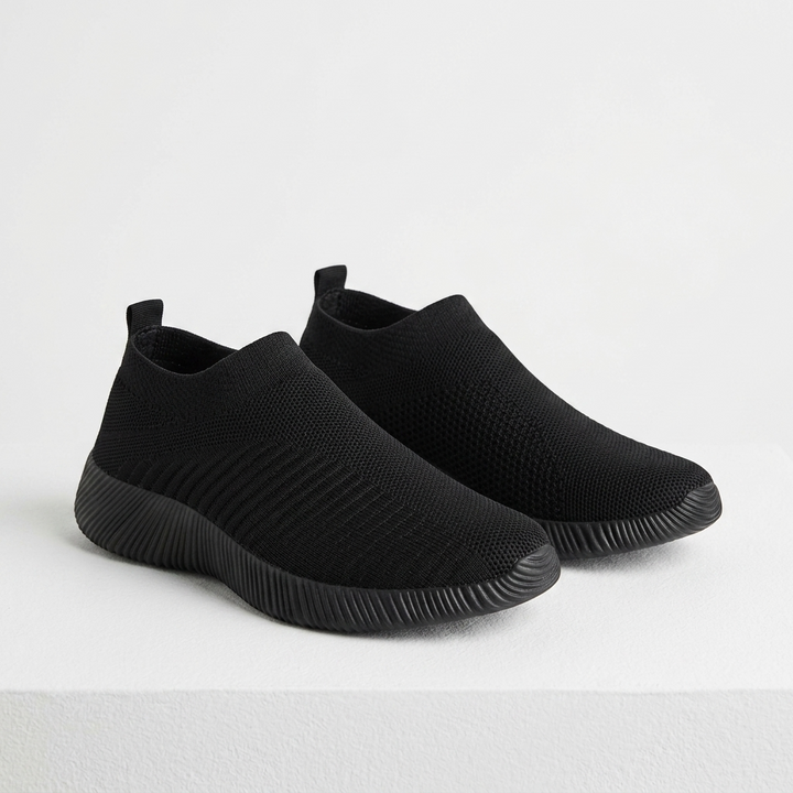 Białe sneakersy damskie ortopedyczne wsuwane z miękkiego materiału