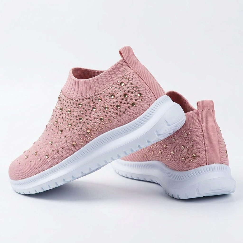 Szare damskie sneakersy ortopedyczne wsuwane z elastyczną cholewką