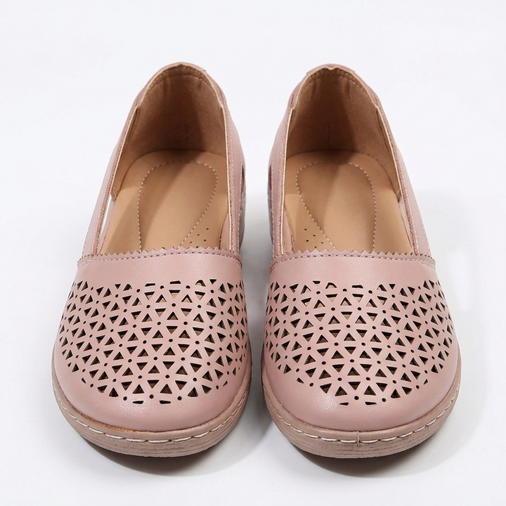 Casualowe buty damskie idealne na spacery, ażurowe wykończenie