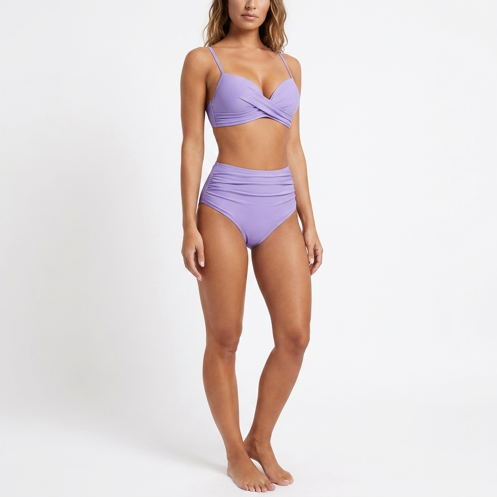 Wygodne bikini damskie z wysokim stanem wyszczuplającym sylwetkę