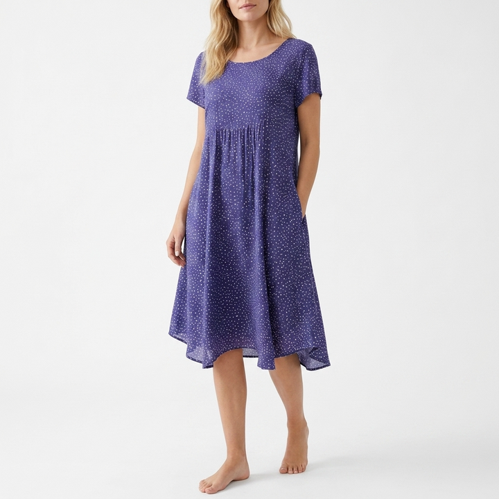 Stylowa sukienka casual w groszki, kobieca moda