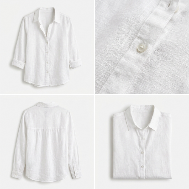 Wygodna bluzka damska do pracy i na co dzień z kołnierzykiem