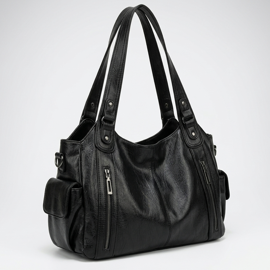 Uniwersalna czarna torba crossbody z regulowanym paskiem