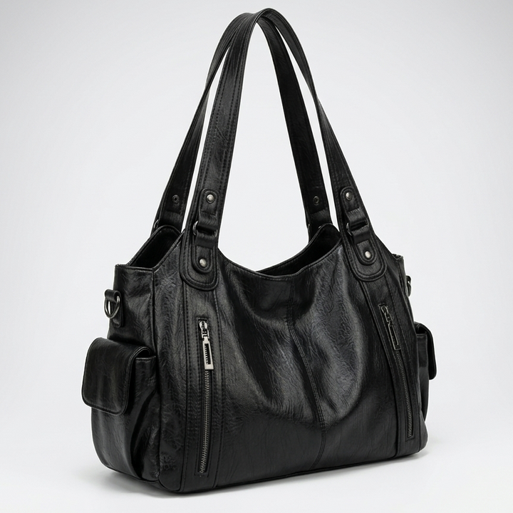 Uniwersalna czarna torba crossbody z regulowanym paskiem