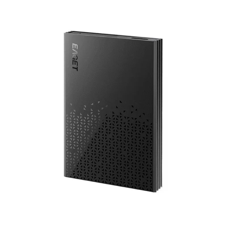 Zewnętrzny dysk SSD 1 TB USB-C w czarnej obudowie widoczny od przodu