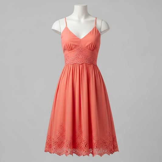 Damska sukienka midi z kwiatowym nadrukiem