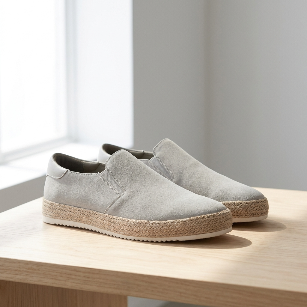 Męskie espadryle slip-on wsuwane buty letnie casual