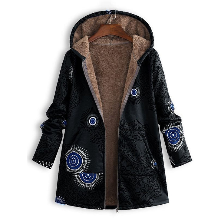 Wiosenna długa kurtka damska z kapturem, zapięcie na zamek