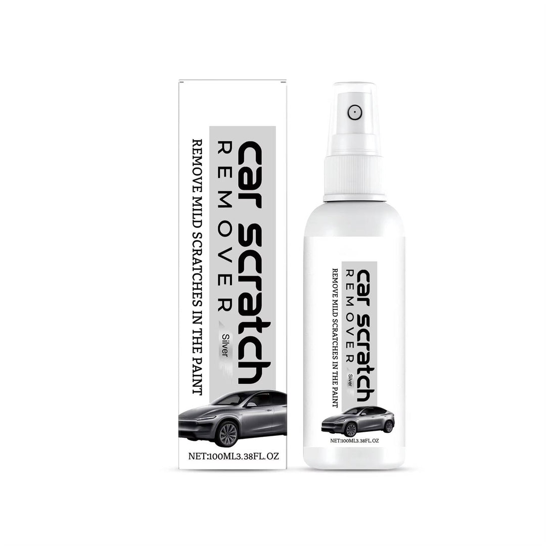 Użycie preparatu w sprayu do renowacji lakieru srebrnego auta