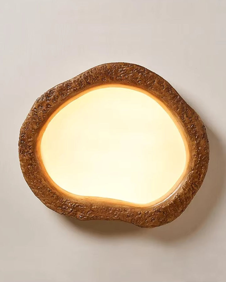 Okrągła lampa sufitowa Japandi wykonana z drewna. Minimalistyczny design i ciepłe oświetlenie do każdego wnętrza.