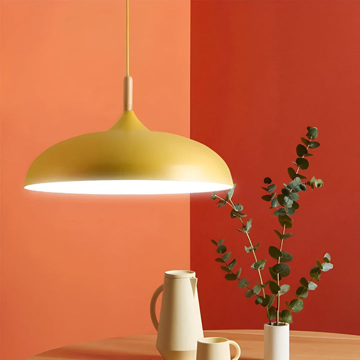 Designerska drewniana lampa sufitowa, skandynawski styl, oświetlenie E27 do kuchni.