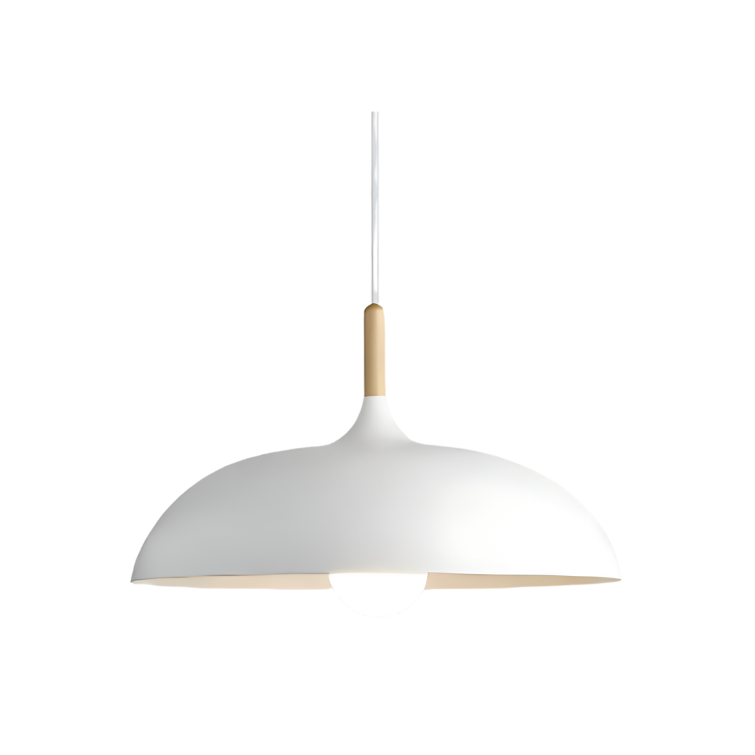 Designerska lampa wisząca drewniana, skandynawski akcent do nowoczesnych wnętrz, E27.