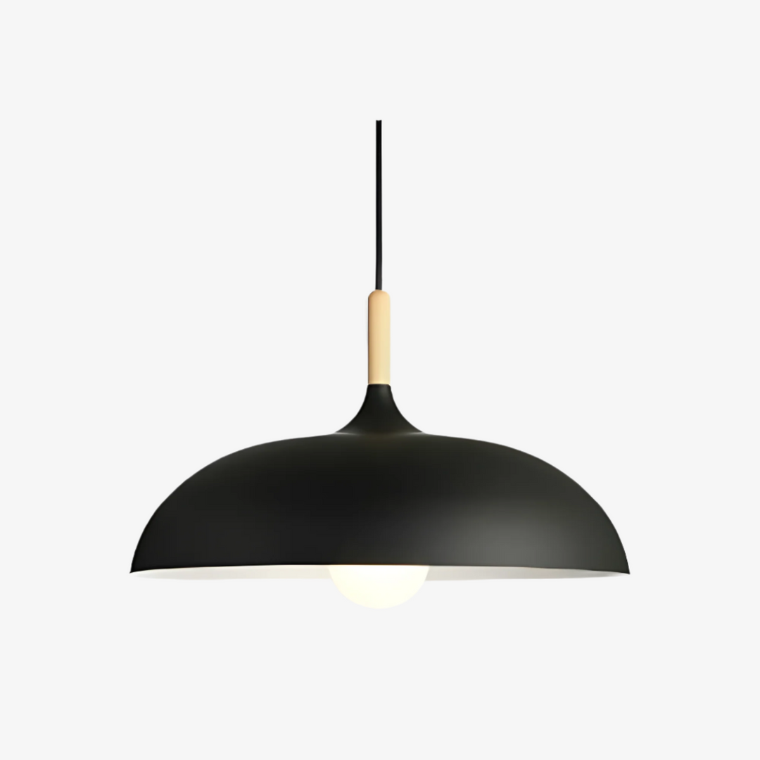 Nowoczesna drewniana lampa wisząca, skandynawski design, E27, do kuchni i jadalni.