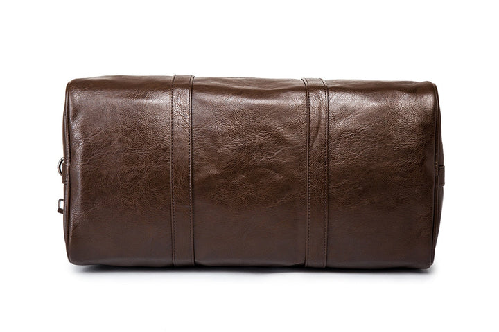 Wytrzymała skórzana torba duffel, elegancki bagaż podręczny, uniwersalna dla kobiet i mężczyzn.